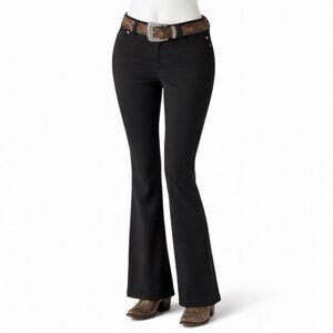 Wrangler Black Bootcut Pants Size 5X32 Stretch Mid Rise 32 Inseam